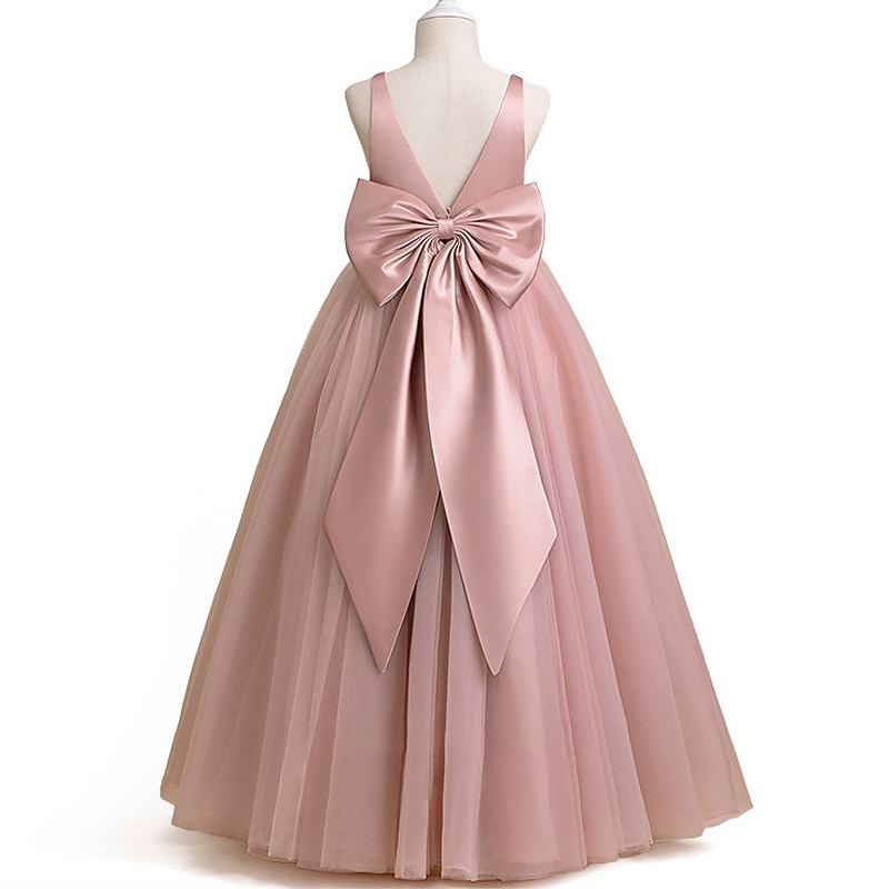 kinderkleidung Mädchen Blumenmädchen Kleid Kleid Party Kleid Feste Farbe Ärmellos Formal Leistung Hochzeit Gitter Rückenfrei Elegant Modisch bezaubernd Polyester Maxi abendkleider Schaukelkleid 2026 - $48.99 –P9