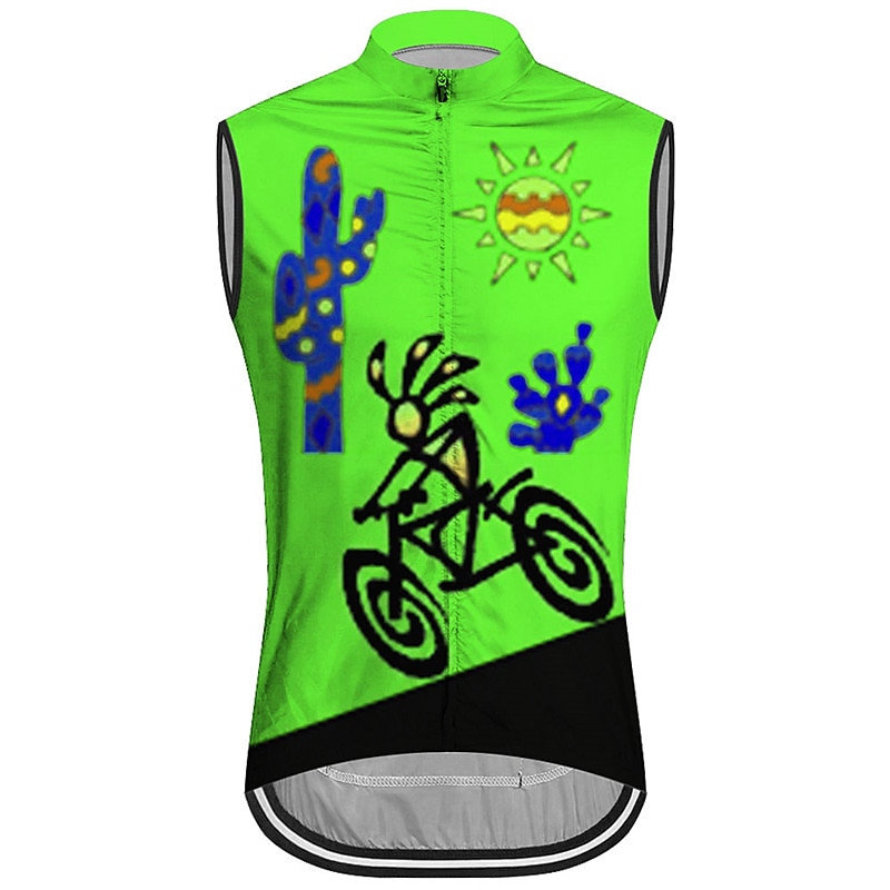 Men's Cycling Vest Cycling Jersey Graphic Funny Sleeveless Bike Vest / Gilet Jersey Top with 3 Rear Pockets Mountain Bike MTB Road Bike Cycling Quick Dry Back Pocket Moisture Wicking Breathable Sports 2026 - $26.99 –P5