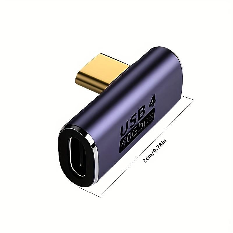 2025年 USB c アダプタ、90 度直角、タイプ c オス - メス アダプタ エクステンダ サポート 100w 高速充電 40gbps データ転送 ラップトップ、タブレット、携帯電話用の 8k@60hz ビデオ出力  コレクション – $6.99 –P6
