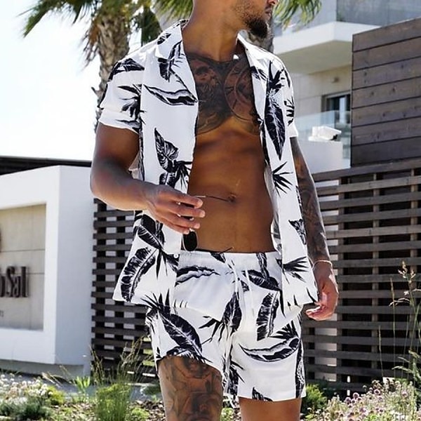 Per uomo Floreale Tribale 2 pezzi Set di camicie Camicia hawaiana estiva Manica Corta Pantaloni corti Colletto cubano Tropicale Moda Hawaiano Streetwear Casuale Camicia hawaiana Stampato Estate del 2025 a $34.99 –P5