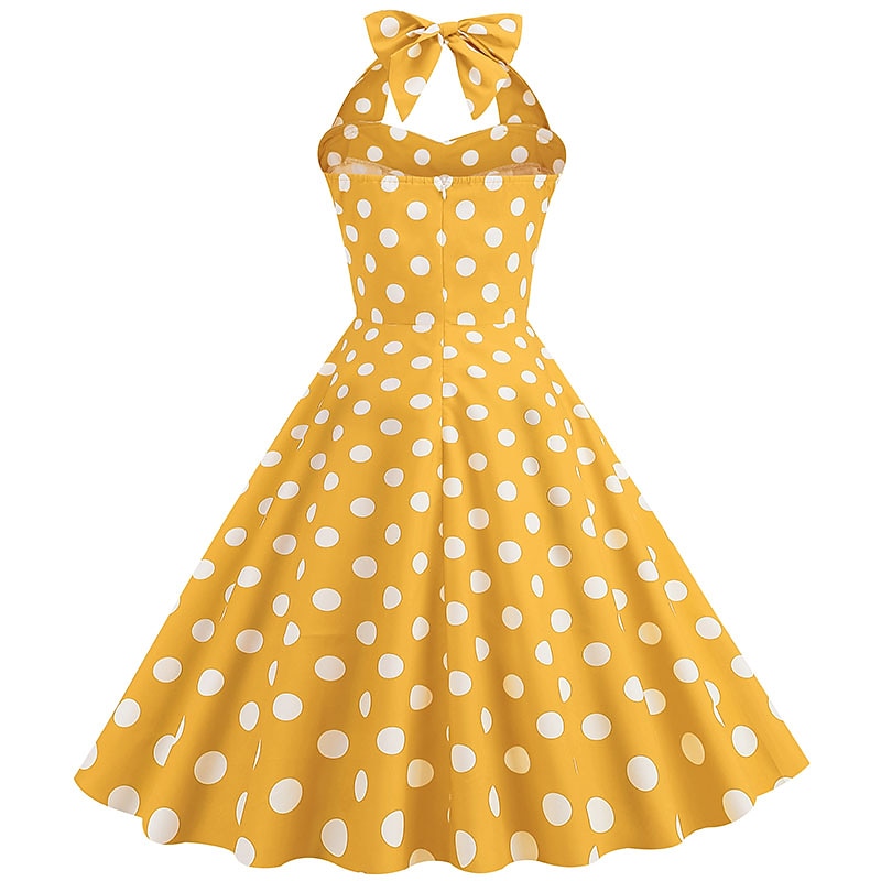 Anos 50 Retro Vintage Rockabilly Vestido swing Vestido Flare Bolinhas Fantasia Mulheres Festa / Noite Festa de Solteira Adulto Vestido Bandana Vestidos de baile de 2026 por $39.99 –P9