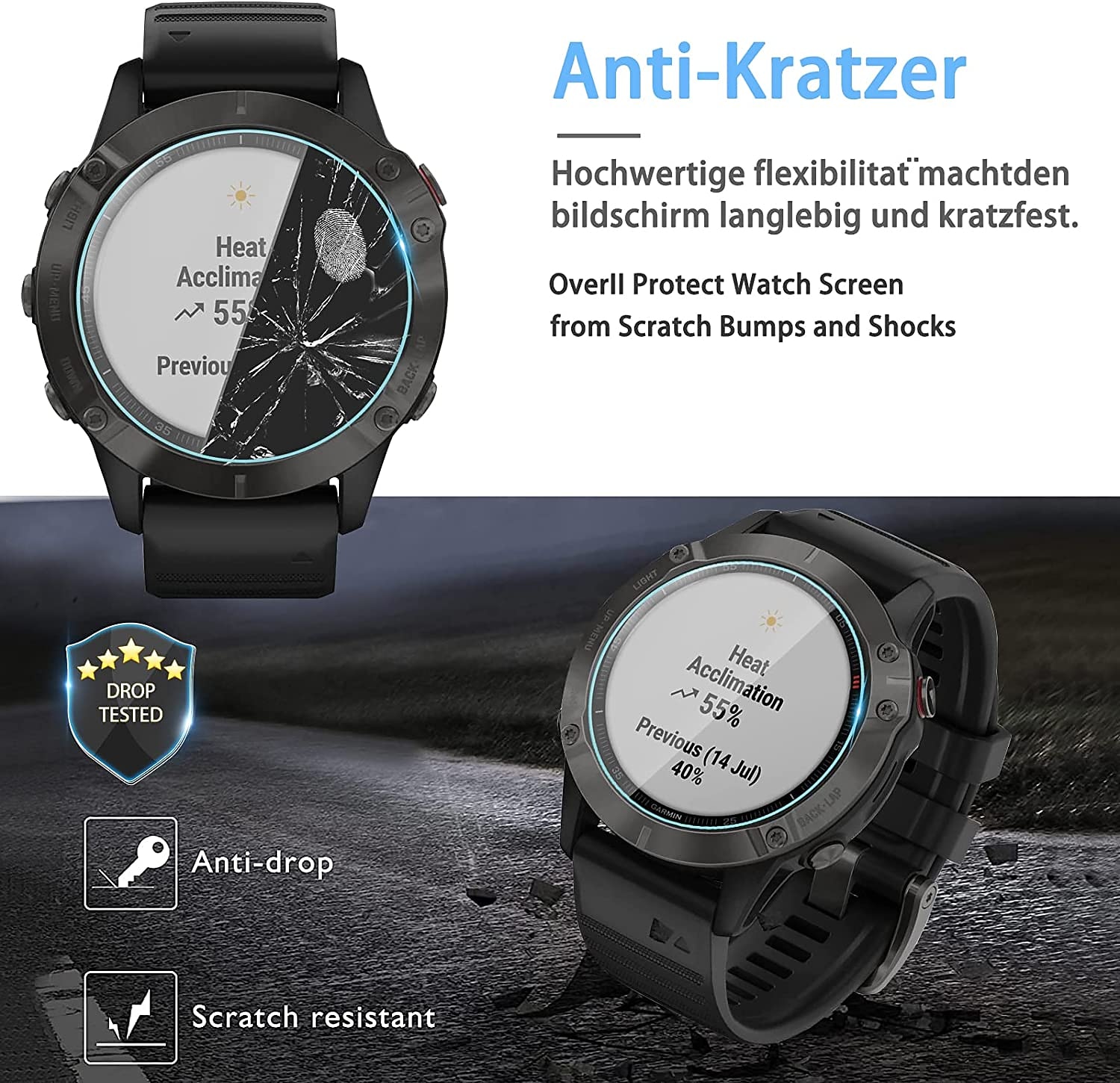 1 ед. 2 штs 3 ед. Часы Защитная плёнка для экрана Совместим с Garmin Феникс 7/7X / 7S Fenix ​​5s Феникс 5 Феникс 6 Fenix 6 pro Максимальное покрытие Сенсорный чувствительный Без пузырей 2025 - $9.99 –P2