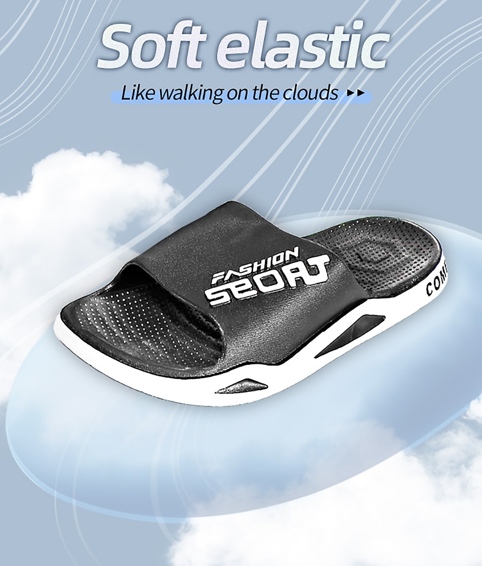 Men's Sporty Slide Sandals | Lightweight Slip-On Comfort Slippers for Casual Wear, Poolside, or Beach – Breathable Open-Toe Design with Fashion Letter Print 2025 - $24.99 –P4