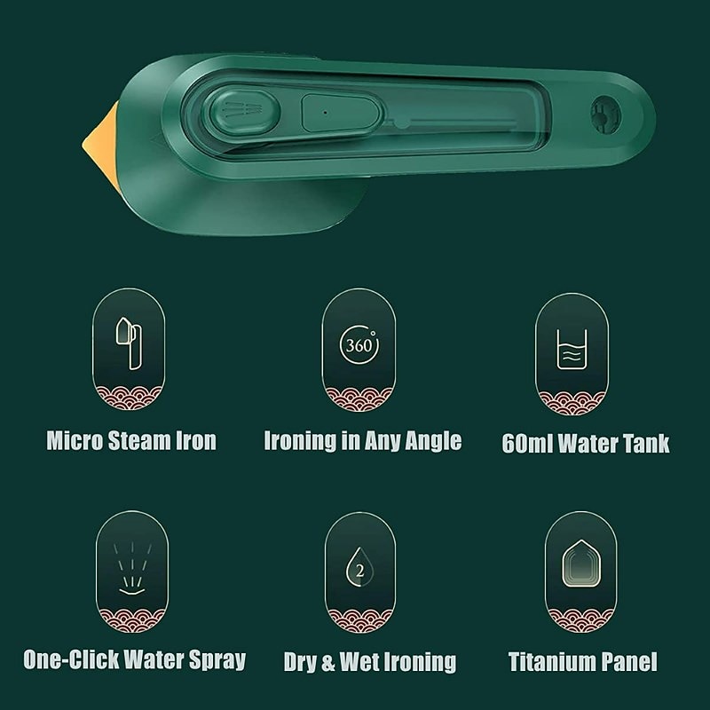 mini kledingstuk stoomboot draagbare handheld stoomstrijkijzer warmte persmachine thuis reizen voor kleding strijken nat droog strijken machine 2025 - $27.99 –P6