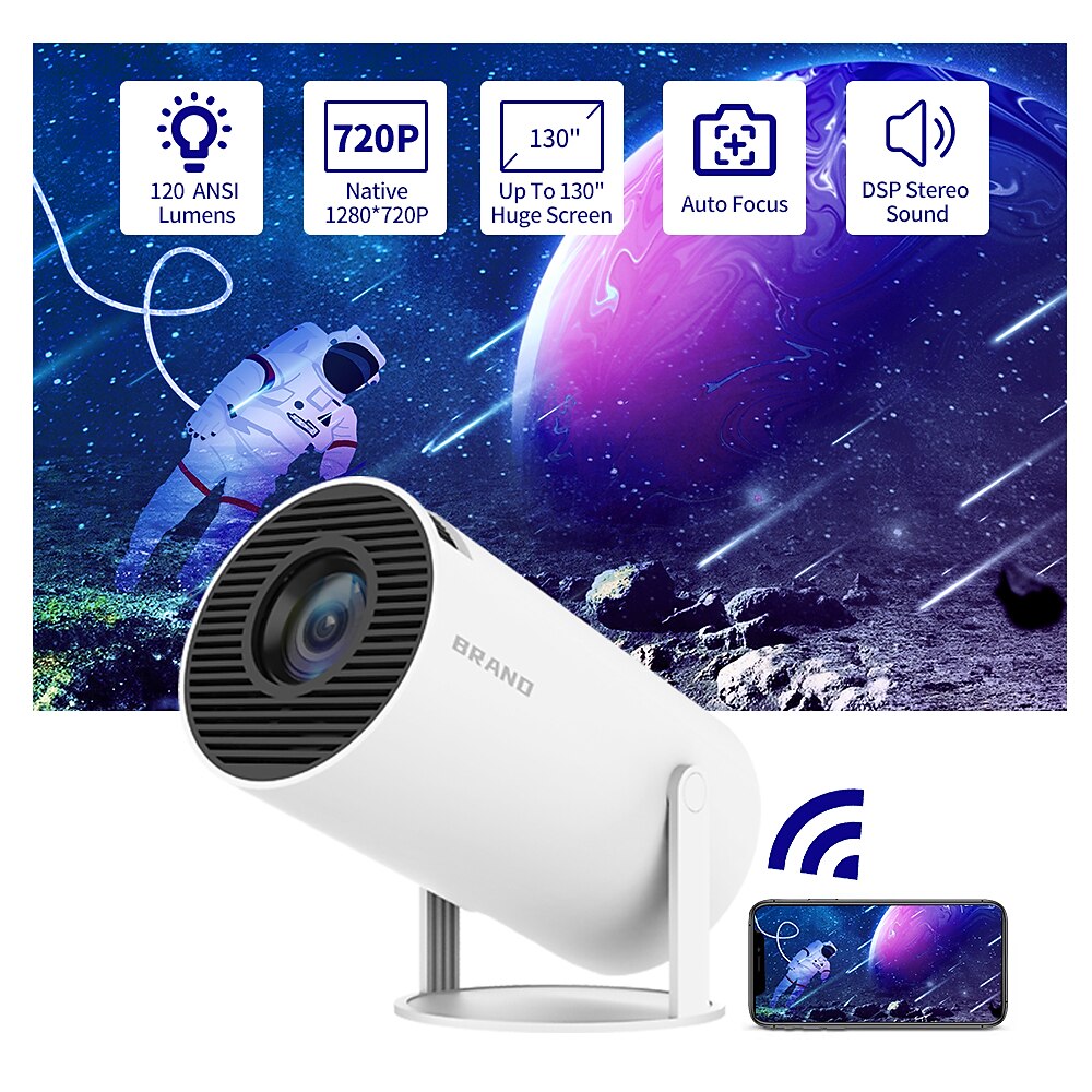 HY300 Android Wifi Smart Portable Projector for Samsung iPhone