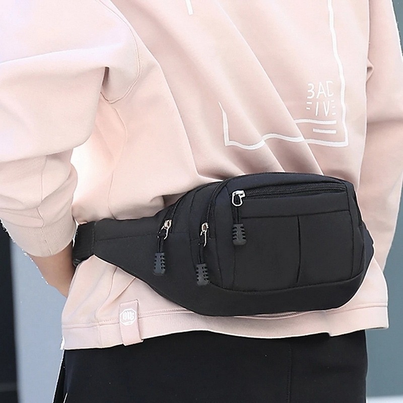 Unisex Multi-Pocket Canvas Crossbody Waist Bag, Adjustable Belt Fanny Pack for Travel, Outdoor, and Daily Use 2026 - $9.99 –P5