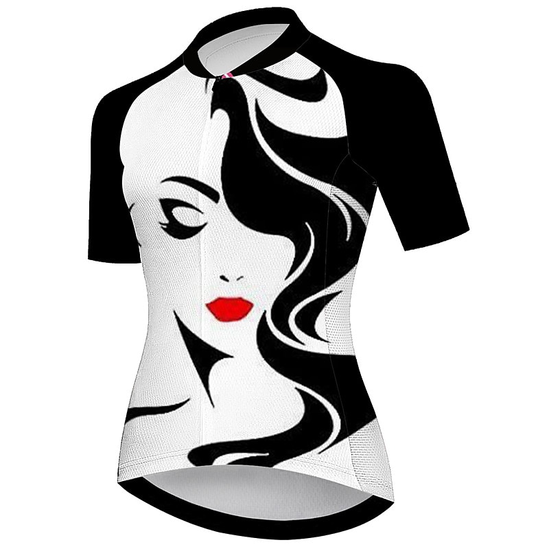 Per donna Maglia da Ciclismo Grafico Manica Corta Bicicletta Maglia Top con 3 tasche posteriori Mountain Bike MTB Ciclismo su strada Asciugatura Rapida Strisce Riflettenti Tasca Posteriore Traspirante del 2026 a $30.99 –P6