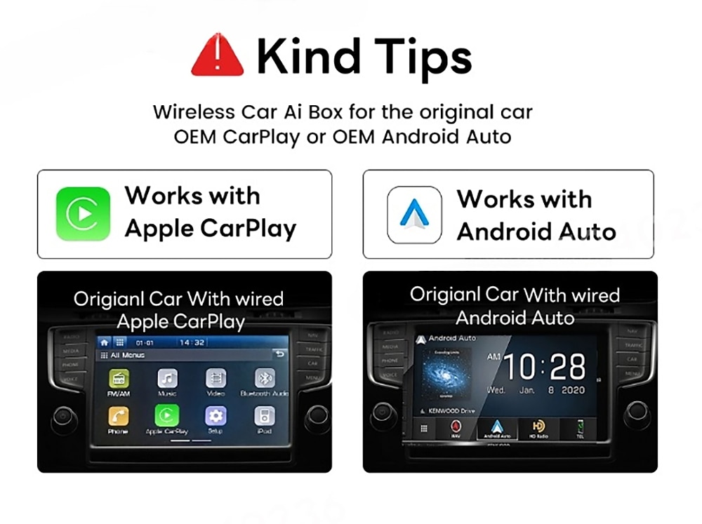 CarlinKit 5.0 2air CarPlay Android for Wired to Wireless CarPlay Adapter  Android Auto Dongle Car Multimedia Player Activator