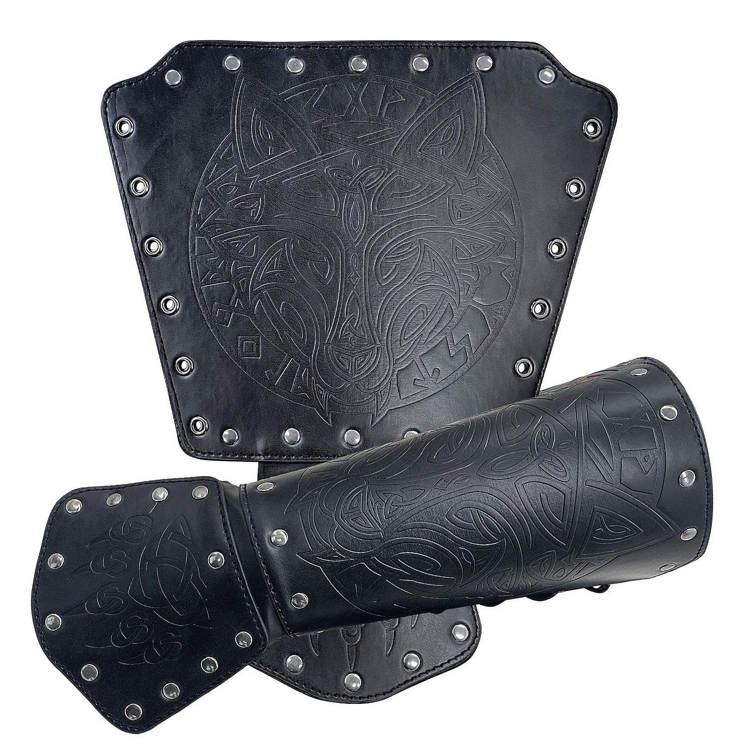 Vintage Punk e gótico Medieval Traje Cosplay Armas e Armaduras Pulseira Guerreiro Cavalheiro Viking Tiro com arco Homens Viking Dia Das Bruxas Baile de Máscaras Espetáculo Palco feira renascentista de 2025 por $23.99 –P7