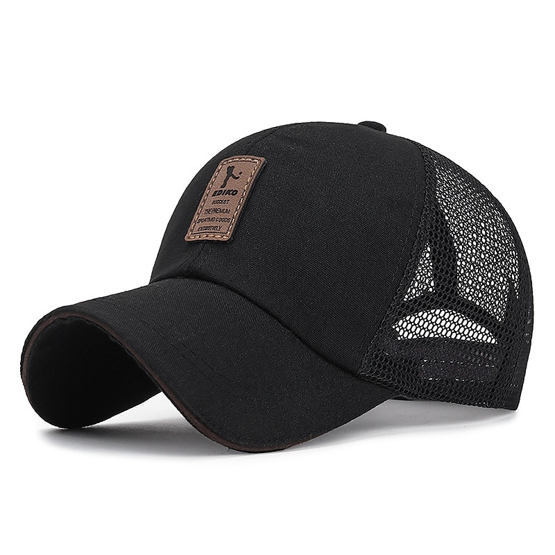 Herr Snapback hatt Basebollkeps Trucker Hat Mesh Keps Svart Vit Polyester Mesh baksida Resor Strandstil Utomhus Semester Slät Justerbara Solskyddskräm Andningsfunktion Mode 2025 - $2.99 –P7