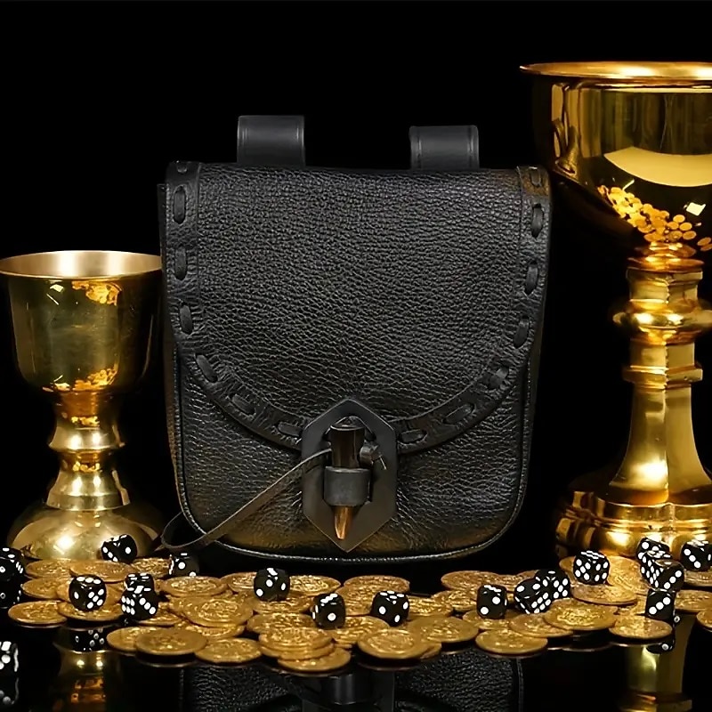 Seeräuber Vikinger Retro Vintage Mittelalterlich Renaissance Tasche Herren Damen Kostüm Jahrgang Cosplay Tasche Halloween 2025 - $23.99 –P3