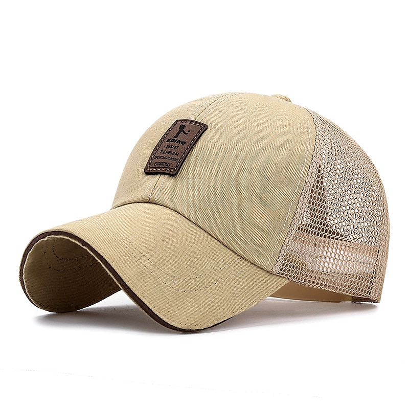 Herr Snapback hatt Basebollkeps Trucker Hat Mesh Keps Svart Vit Polyester Mesh baksida Resor Strandstil Utomhus Semester Slät Justerbara Solskyddskräm Andningsfunktion Mode 2025 - $2.99 –P5