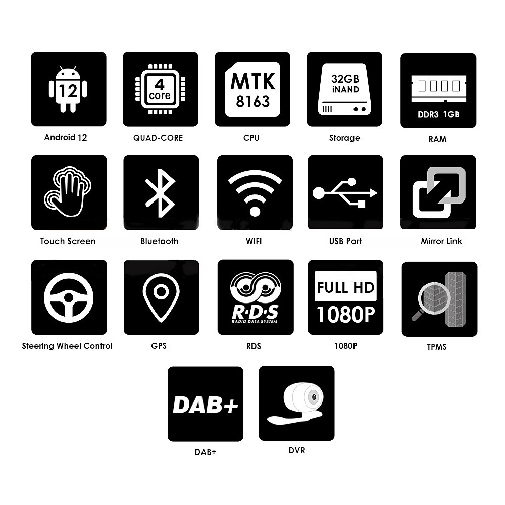 Android 12 2 Din for Universal Car Radio Multimedia Player GPS Navigation Car Audio Stereo Head Unit 10.1 Inch Speakers wifi 2025 - $123.99 –P3
