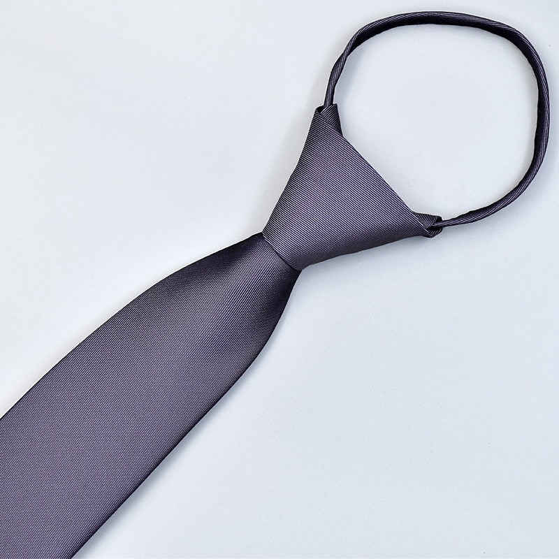 Per uomo Cravatte Cravatta con zip Cravatte da uomo Cravatta con cerniera Cravatta sottile Pretied Con fiocco Liscio Matrimonio Compleanno del 2025 a $12.49 –P1