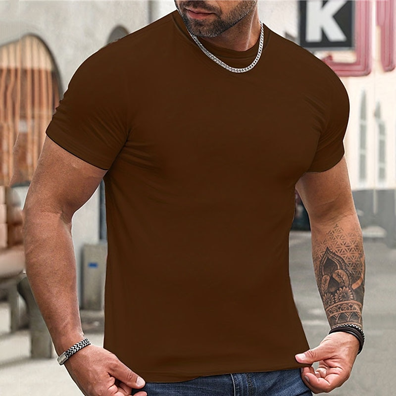 Herre Grafisk Kors Tro Nasjonalflagg T skjorte Christian T-skjorter Kortermet T skjorte 3D-utskrift Crew-hals Skjorte Årgang Mote Designer utendørs Daglig Sport Gul Lysegrønn Blå Vår sommer Klær S M 2025 - $17.99 –P10