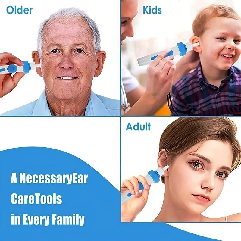 Electric Ear Suction Device,Portable Comfortable Efficient Automatic Electric Vacuum Soft Ear Pick Ear Cleaner Easy Earwax Remover Soft Prevent Ear-Pick Clean Tools Set for Adults Kids 2025 - $9.49 –P9