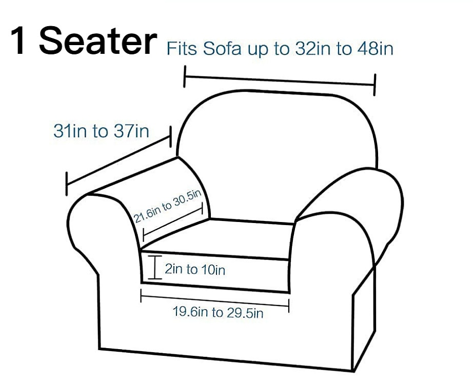 Stretch Single Sofa Cover For Dogs Pet, Armchair Slipcover 1 Seater Couch Furniture Protector with Elastic Bottom Washable Couch Furniture Protector 2025 - $56.99 –P1