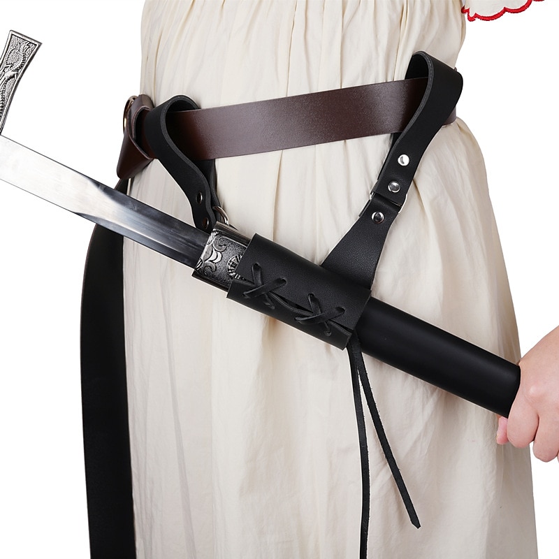 Rétro Vintage Punk & Gothique Médiéval Costume de cosplay Fourreau Porte-Épée Guerrier Chevalier Viking Homme Femmes Celtique Pirate Fantaisie Performance Soirée Scène Adulte Plus d'accessoires de 2025 ? $16.49 –P2