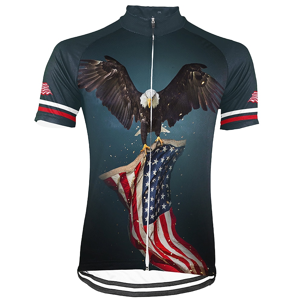 250° anniversario dell'America Giornata dell'indipendenza Per uomo Maglia da Ciclismo Grafico Bandiera Nazionale Manica Corta Bicicletta Maglia Top con 3 tasche posteriori Mountain Bike MTB Ciclismo del 2026 a $30.99 –P4