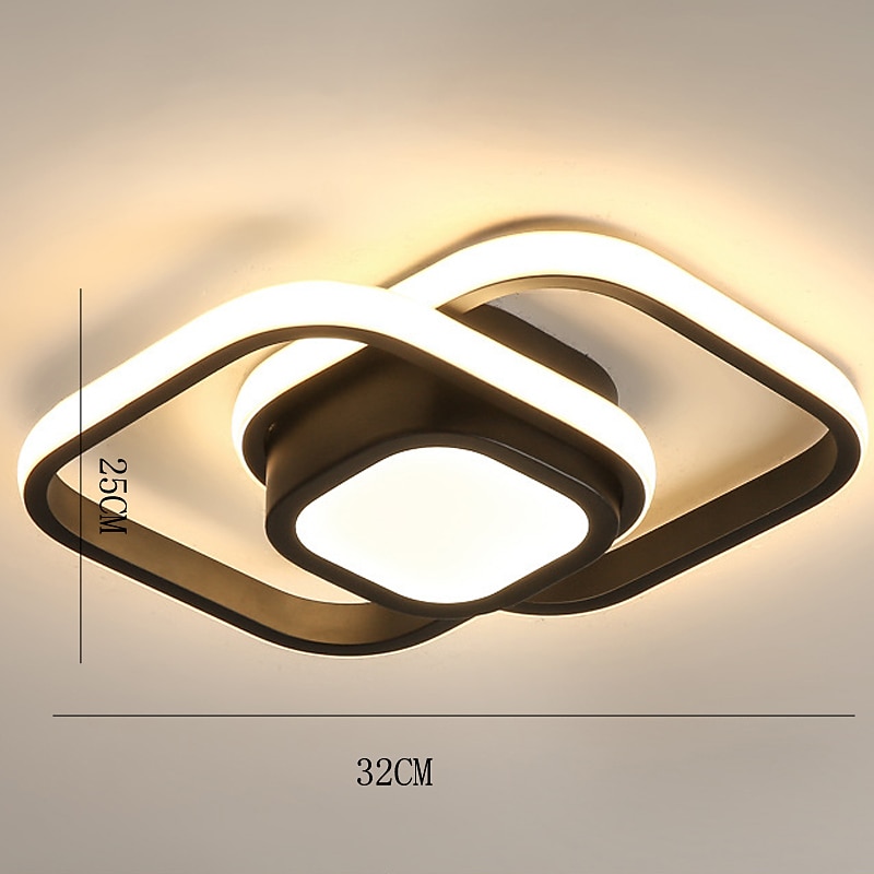 مصباح سقف LED ، 1-Light 32 سم ، أشكال هندسية ، أضواء جبلية ، هلام السيليكا ، مصباح سقف من الألومنيوم للممر ، شريط الشرفة ، مصابيح الشرفة العلوية الإبداعية ، أبيض دافئ / أبيض 110-240 فولت 2025 - $100.99 –P14
