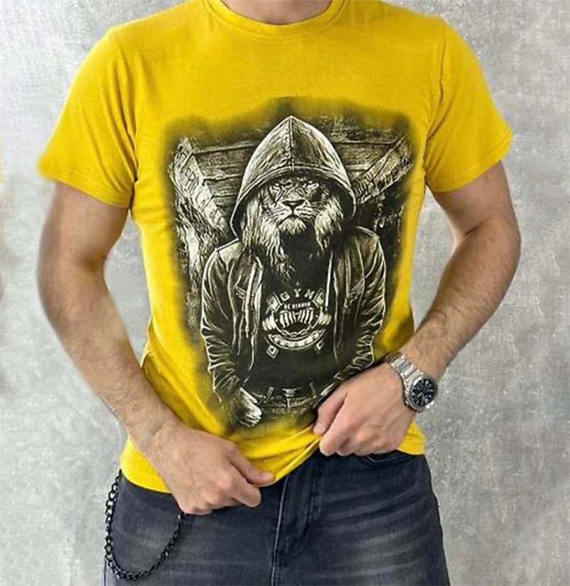 Herre Grafisk Dyr Morsom T skjorte Morsomme t-skjorter Kortermet T skjorte 3D-utskrift Crew-hals Skjorte Årgang Mote Designer utendørs Daglig Sport Svart og Hvit 1 Svart Vår sommer Klær S M L XL 2XL 2025 - $17.99 –P4