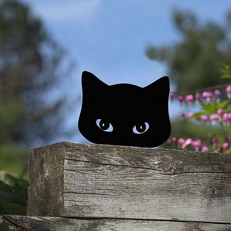 2pcs sagoma gatto che fa capolino in metallo plug-in giardino cortile arte halloween arredamento fattoria decorazioni per la casa ornamenti per esterni arredamento cortile prato regalo ideale per gli del 2025 a $15.49 –P2