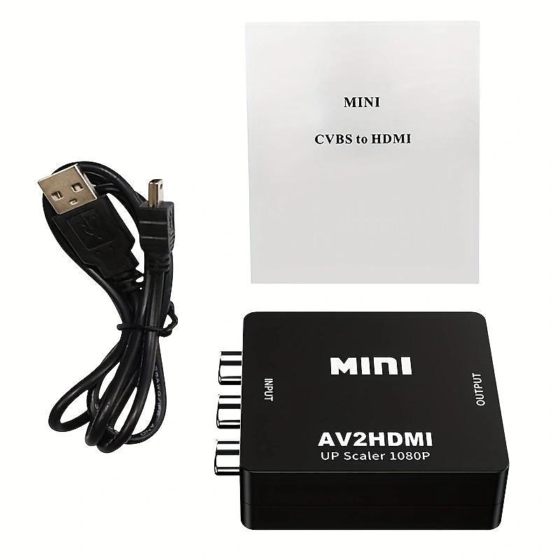 2025年 rca から hdmi、av から hdmi コンバーター 1080p ミニ rca コンポジット cvbs ビデオ オーディオ コンバーター アダプター テレビ/pc/ps3/stb/xbox vhs/vcr/ブルーレイ dvd プレーヤー用の pal/ntsc をサポート  コレクション – $14.99 –P9