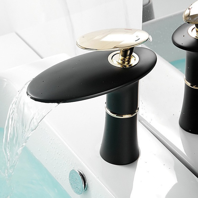 cascade salle de bain évier mitigeur rond, robinets de lavabo monocommande salle de bain avec tuyau d'eau chaude et froide monobloc vasque eau laiton robinet monté sur pont de 2025 ? $97.99 –P5