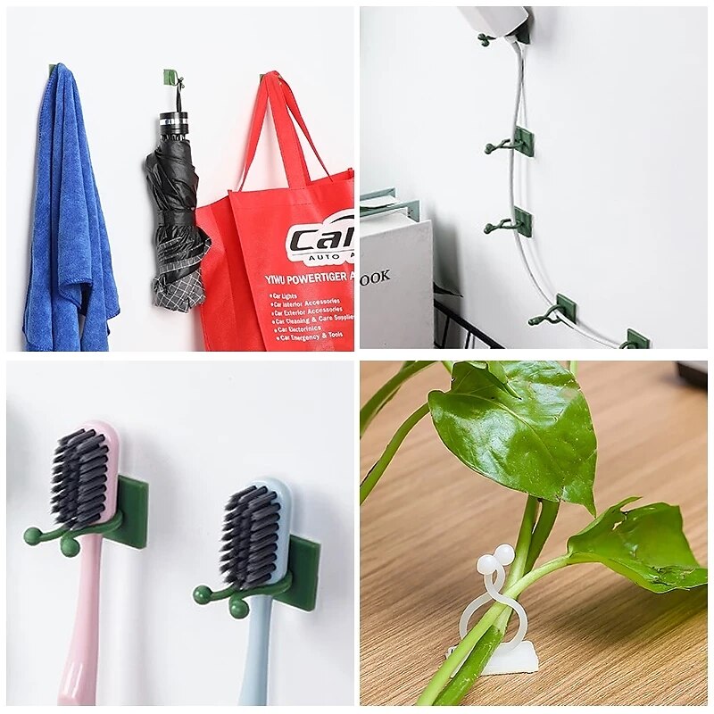 20 piezas de clips de fijación de pared para trepar plantas, fijador de vid, gancho autoadhesivo invisible, accesorio de pared de tracción de vid para plantas, gancho adhesivo de pared, clip de fijación de vides, soporte para vides 2025 - $10.49 –P5