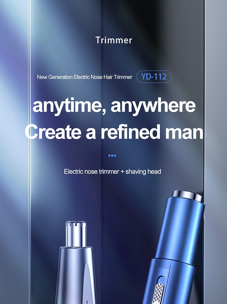Electric Nose Hair Clipper Rechargeable Multi-kinetic Shaving Two-in-one Unisex Fully Automatic Washable Shaving Nose Trimmer 2025 - $14.99 –P2
