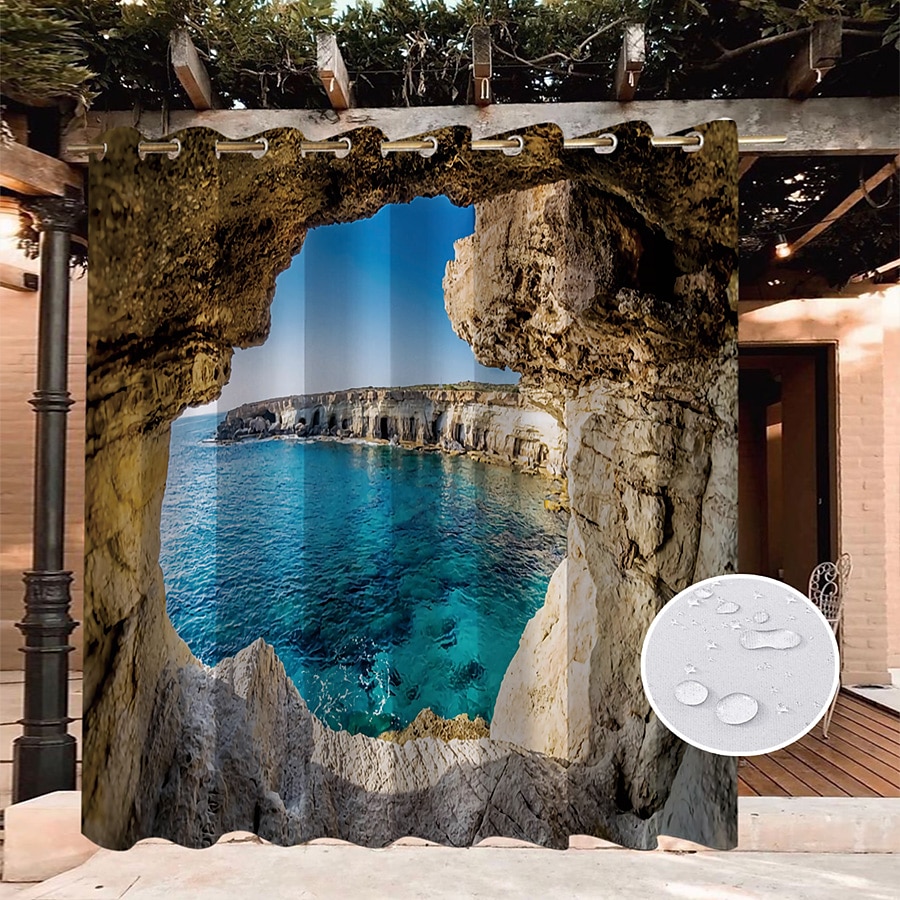 vanntette utendørs gardiner for innendørs bryllup terrasse tykke privat grommet gardiner for bryllup soverom, stue, veranda, pergola, cabana, 1 panel 2025 - $30.99 –P9
