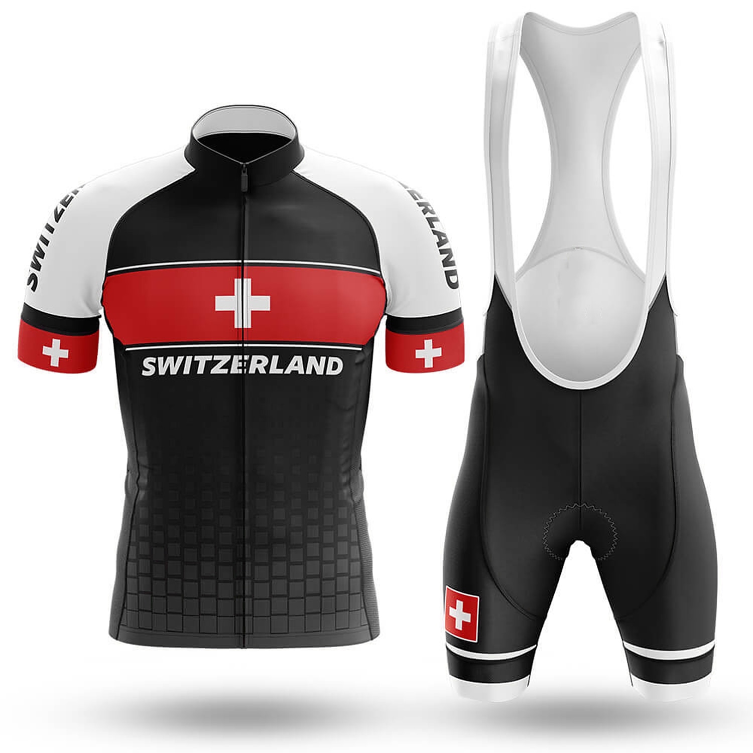 21Grams Herren Radtrikot mit Radhose kurz Trägern fahrradbekleidung set Kurzarm MTB Mountain Rennrad Dunkelmarine Schweiz Fahhrad Sportkleidung 3D-Pad Atmungsaktiv Rasche Trocknung / Elasthan / 2025 - $41.99 –P5