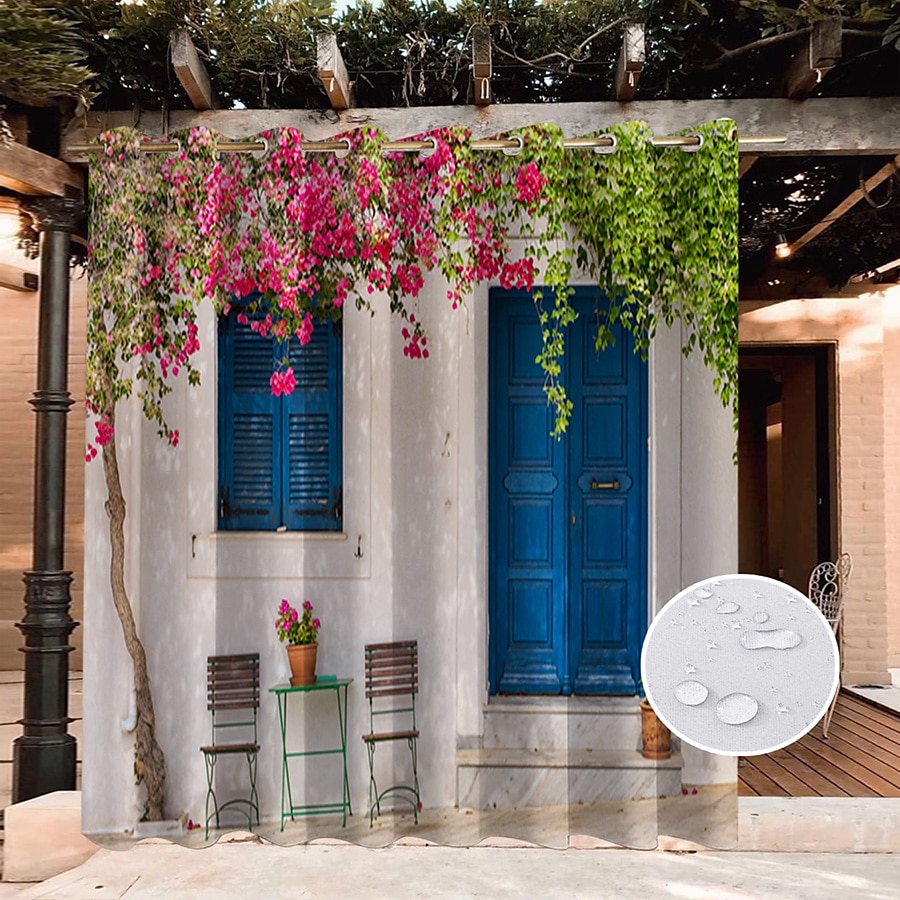 vanntette utendørs gardiner for innendørs bryllup uteplass tykke privat grommet gardiner for bryllup soverom, stue, veranda, pergola, cabana, 1 panel 2025 - $28.99 –P13