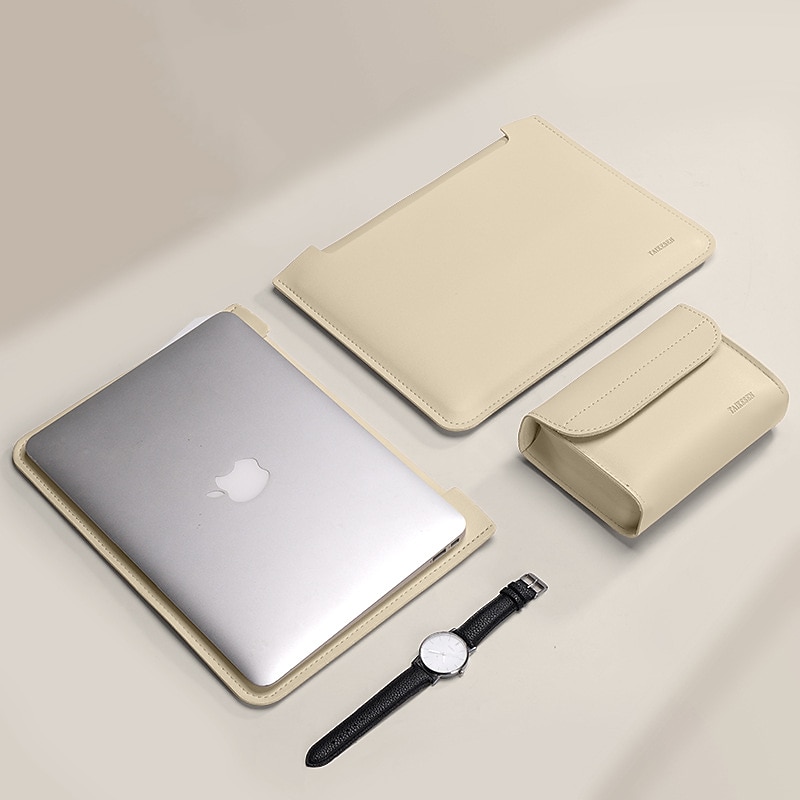 pouzdra na notebook pouzdro na notebook 12" 13,3" 15,6" pro macbook air pro hp dell lenovo asus chromebook obal přenosného pouzdra na notebook voděodolné pouzdro z pu kůže s malou taškou pro obchodní kancelářské cesty 2025 - $26.99 –P9