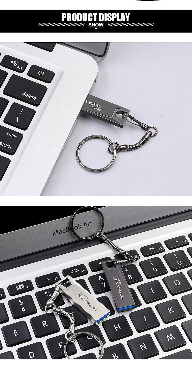 High Speed USB 3.0 Metal Flash Drive 32GB 64GB 128GB Pendrive Waterproof usb drive Pen Mini memory Sticks with key ring 2025 - $11.99 –P6