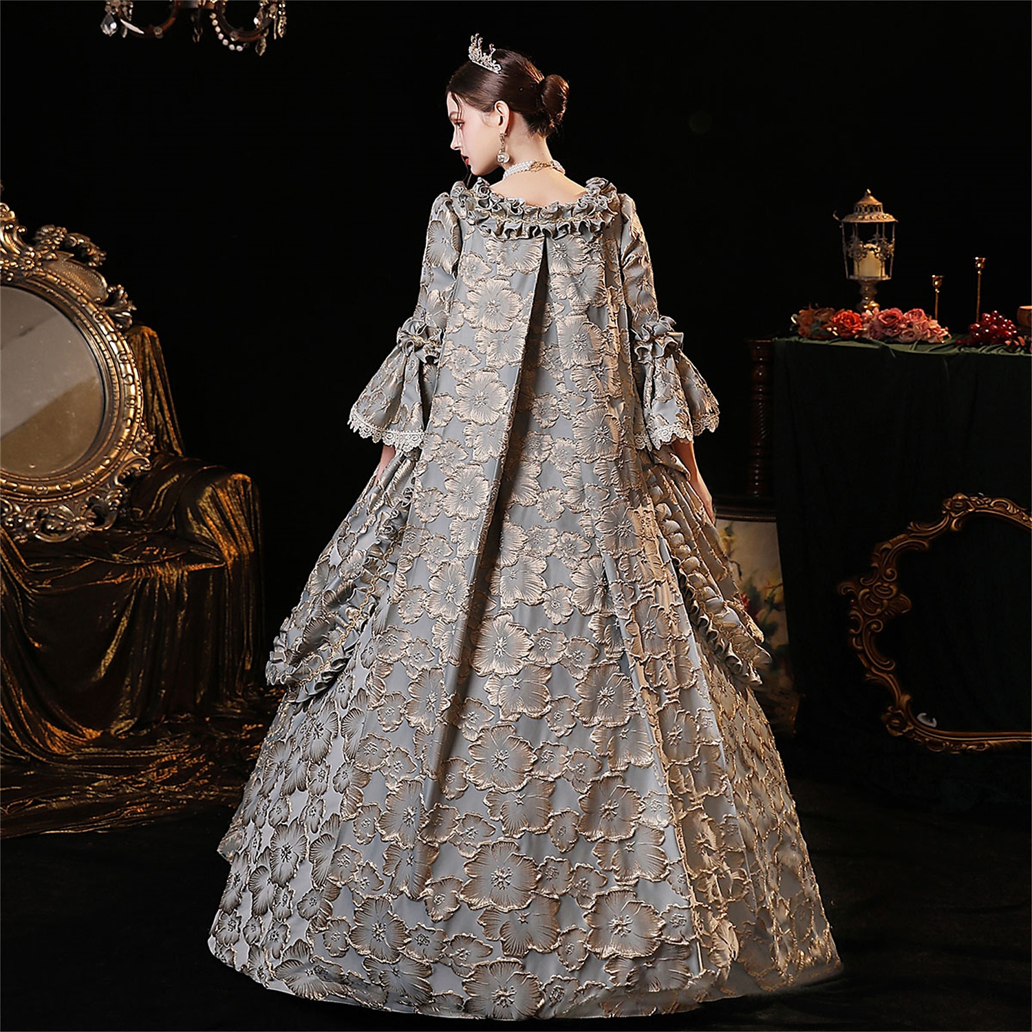 Gothic Rococo Victorian Dress Party Costume Prom Dress Princess Shakespeare Gentlewoman Lace Solid Color Ball Gown Women's Royal Halloween Carnival Valentine's Day Performance Wedding Party Adults' 2025 - $201.59 –P2