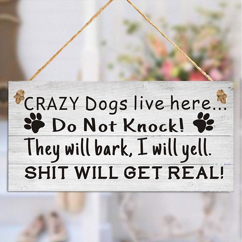 1 colgante de pared para perro mascota, placa con patrón de perro de madera, accesorios de decoración de pared, para tienda de mascotas, cafetería, decoración de habitación, artículos para el hogar de 4''x8'' (10cmx20cm) 2025 - $7.99 –P1