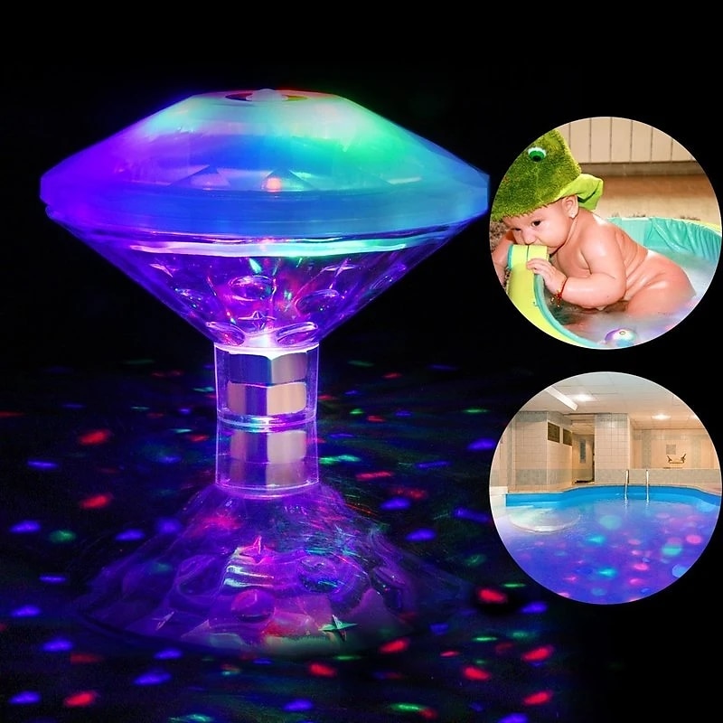 Schwimmendes Unterwasserlicht, RGB-Tauch-LED-Disco-Licht, Glow-Show, Schwimmbad, Whirlpool, Spa-Atmosphäre, Dekorlampe, Badlicht 2025 - $16.99 –P2