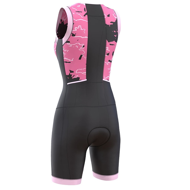 Dam Triathlondräkt Ärmlös Bergscykling Vägcykling Mörkrosa Gul Rosa Grafisk Cykel Andningsfunktion Snabb tork Elastan sporter Grafisk Geometrisk Kläder 2025 - $34.39 –P2