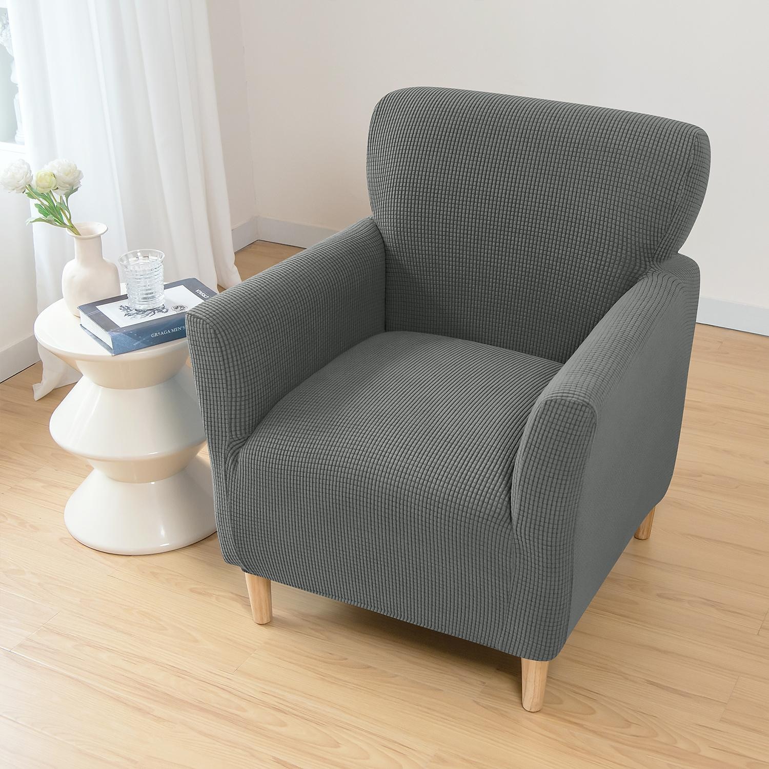 Funda elástica para sillón color burdeos, funda protectora para sofá de 1 plaza con base elástica para niños y mascotas 2025 - $44.99 –P4