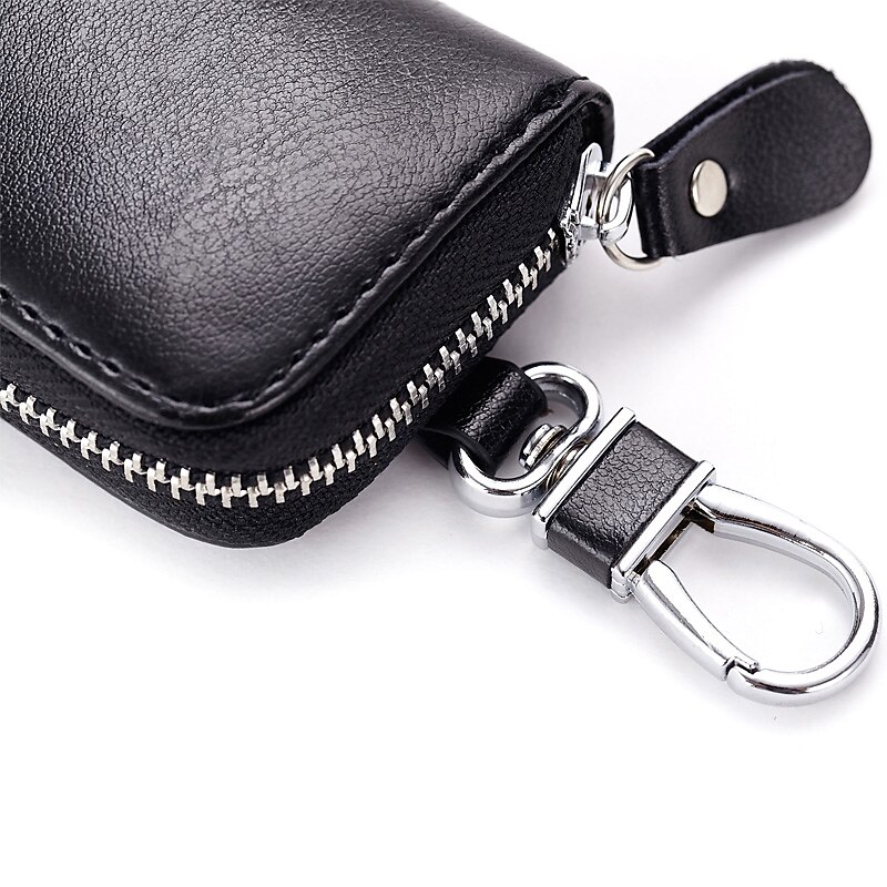 Cuero de vaca partido hombres mujeres llavero casa llavero bolsa organizador coche llave caso bolsa multifuncional pequeña cartera mini monedero 2025 - $14.99 –P3