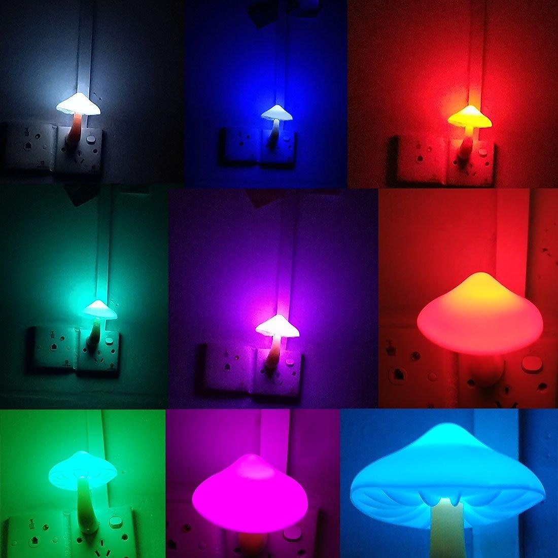 czujnik led lampka nocna podłącz lampę grzybek lampka nocna 7-zmiana koloru magia mini ładna lampka nocna w kształcie grzyba dla dorosłych lampka nocna dla dzieci 2026 - $9.49 –P3