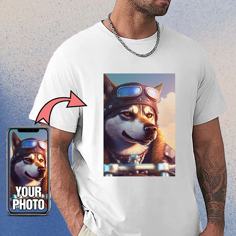 2025年 カスタムユニセックス Tシャツ綿 100% あなたの画像を追加パーソナライズされた写真デザイン画像テキスト文字グラフィックプリント Tシャツスポーツファッションカジュアル夏 コレクション – $22.99 –P11