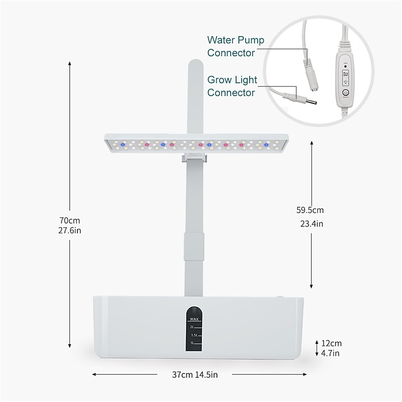 Garden Hydroponics Growing System Indoor Herb Garden Kit Automatic Timing LED Grow Lights Smart Water Pump for Home Flower Pots 2025 - $116.99 –P11