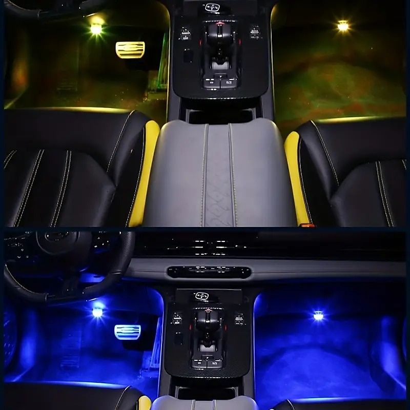 Wireless Colorful LED Car Interior Ambient Light Remote Control Atmosphere  Lamp