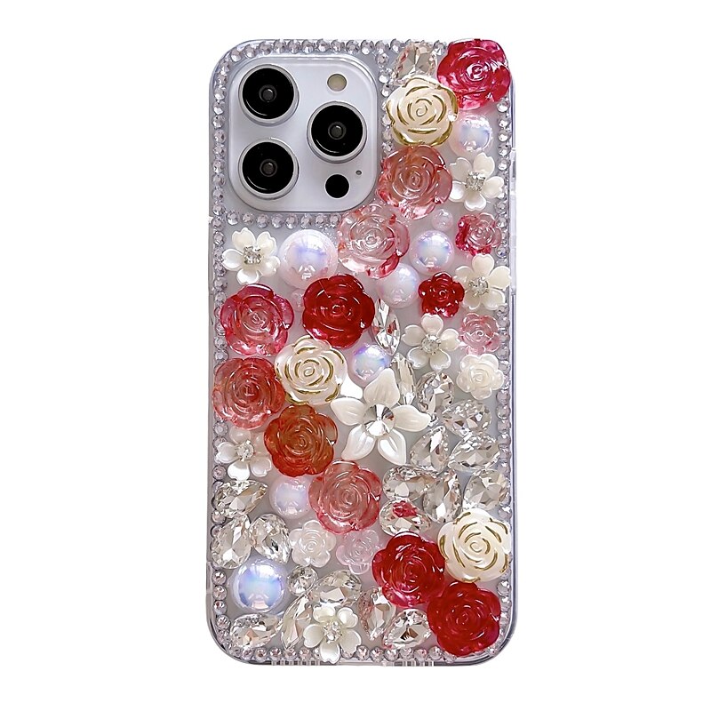 For iPhone 12 12 Pro Case Diamond Painting Rhinestone TPU Phone Back Cover