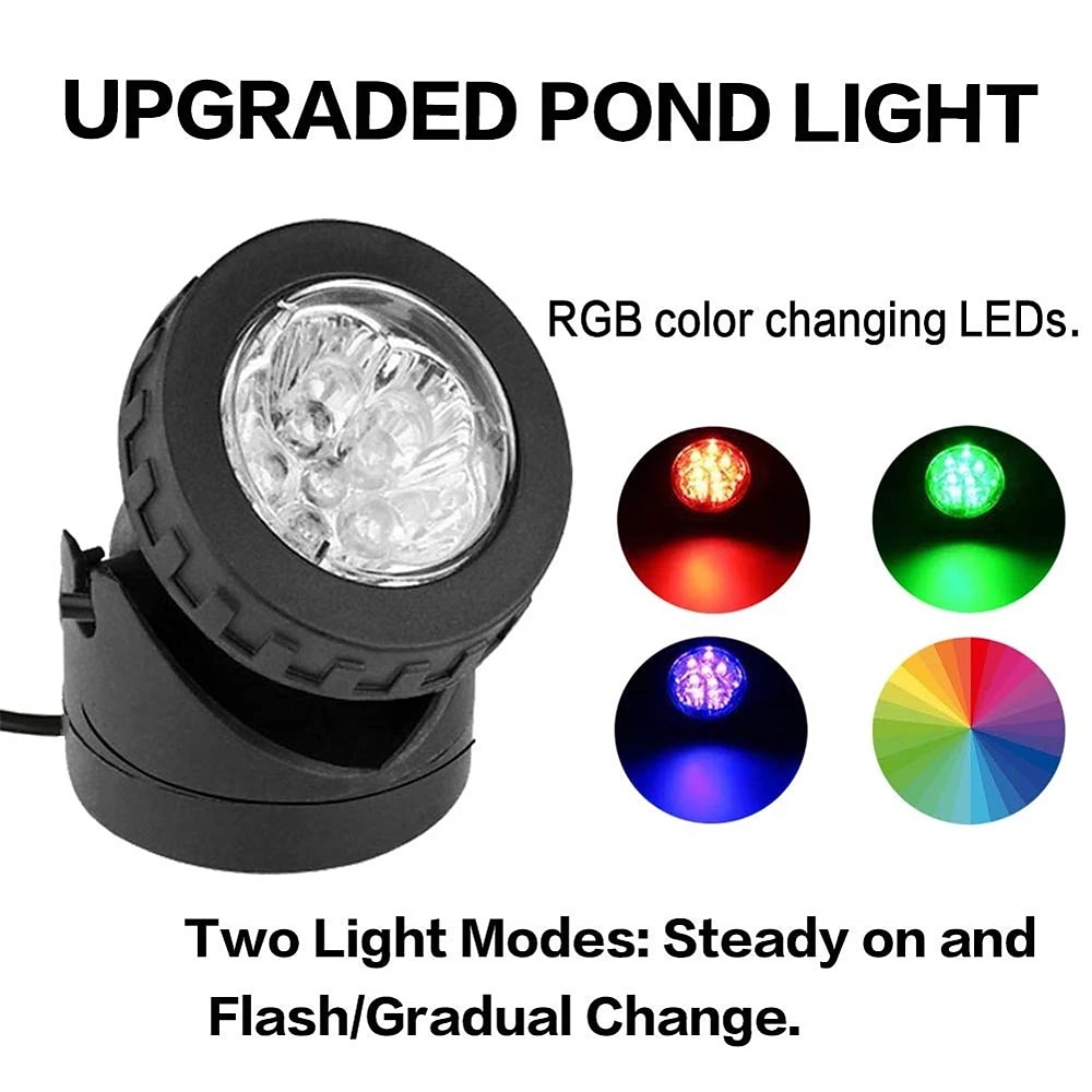 2025年 LED ソーラー パワー ランプ - RGB カラー変更屋外通路スポットライト、庭の造園用 IP68 防水ソーラー ライト  コレクション – $28.99 –P8