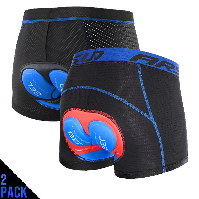 Арсуксо Муж. Сплошной цвет Велотрусы Велоспорт Нижнее белье Шорты Горные велосипеды Шоссейные велосипеды Виды спорта 3D-панель Быстровысыхающий Влагоотводящие Дышащий Черный Синий Спандекс Одежда 2025 - $26.99 –P3