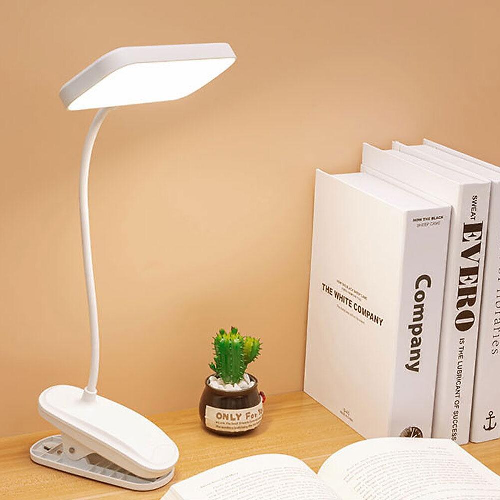 pekkontroll flexibel hopfällbar led skrivbordslampa usb-kontakt sovrum nattlampor dimning arbetsstudie läs clip-on bordslampor för ögonskydd 2025 - $37.99 –P2