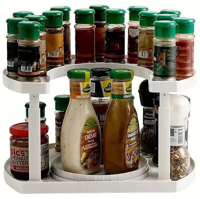 Turntable Organizer, Spice Spinner, Spice Rack Organizer, Rotating